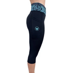 Leggings 3/4 ActiV Noir Gris Femme VAIKOBI -Kayak Soldes Boutique leggings 3 4 activ noir gris femme vaikobi 2